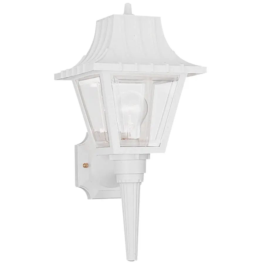Polycarbonate Outdoor Wall Lantern in White