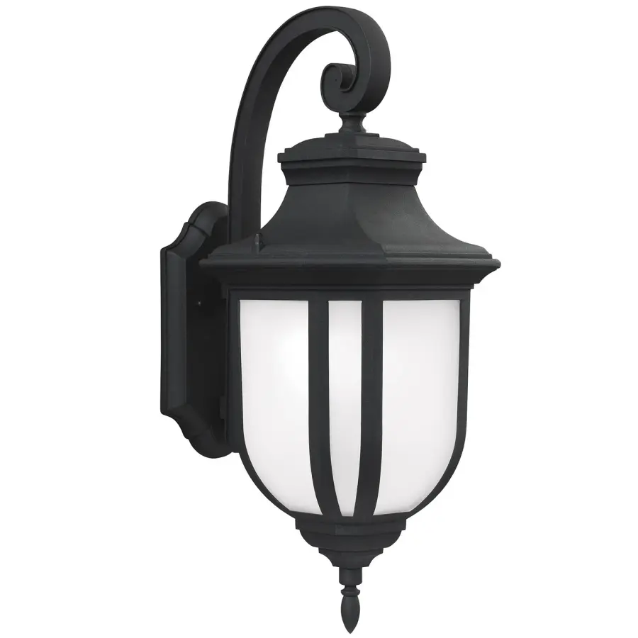 Childress One Light Outdoor Wall Lantern in Black