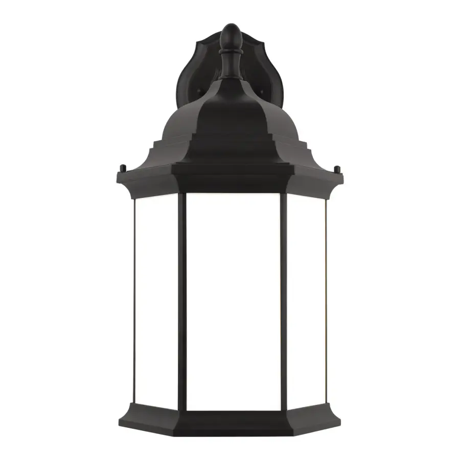 Sevier One Light Outdoor Wall Lantern in Black