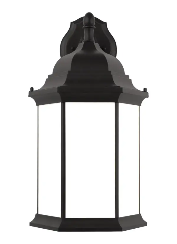 Sevier One Light Outdoor Wall Lantern in Black