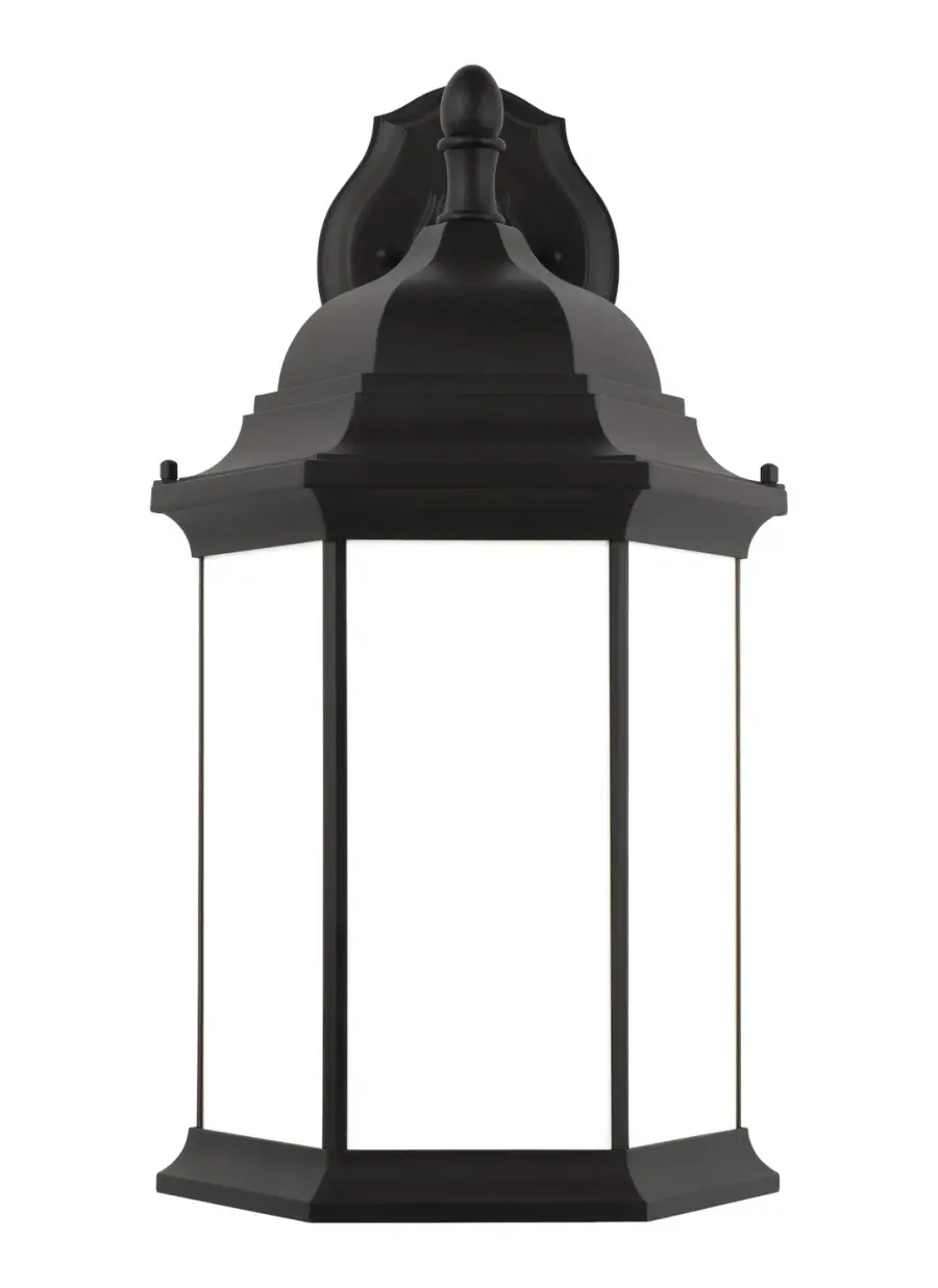 Sevier One Light Outdoor Wall Lantern in Black