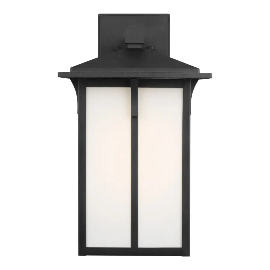 Tomek One Light Outdoor Wall Lantern in Black