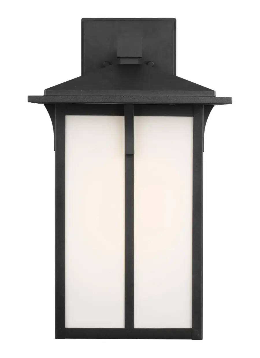 Tomek One Light Outdoor Wall Lantern in Black