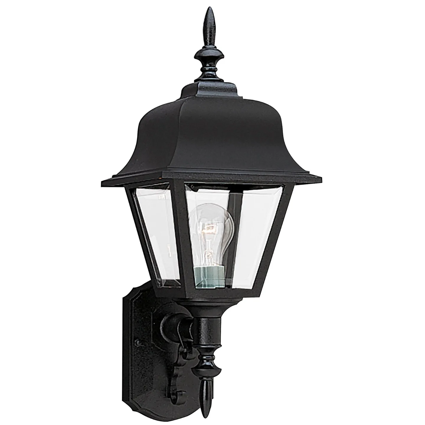 Polycarbonate Outdoor Wall Lantern in Black