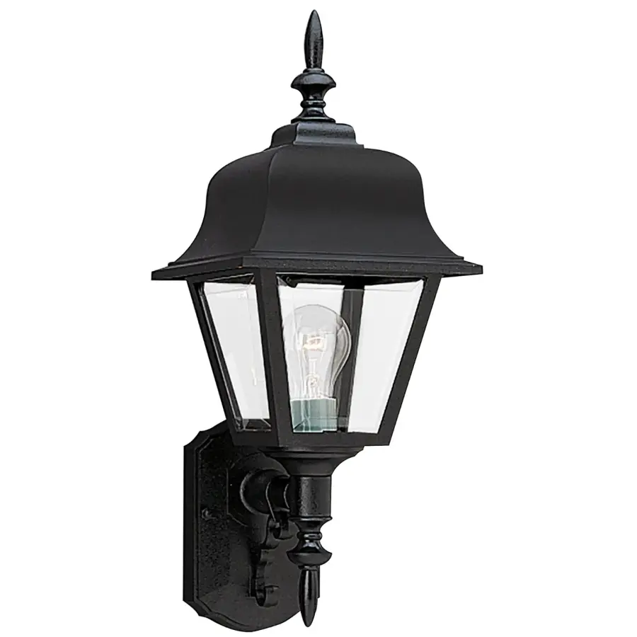 Polycarbonate Outdoor Wall Lantern in Black