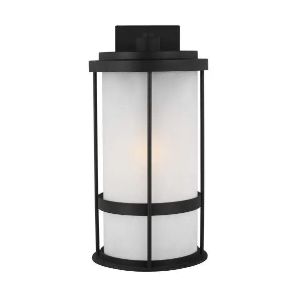Wilburn One Light Outdoor Wall Lantern in Black