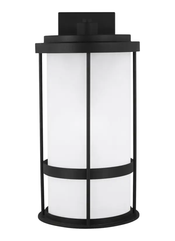 Wilburn One Light Outdoor Wall Lantern in Black