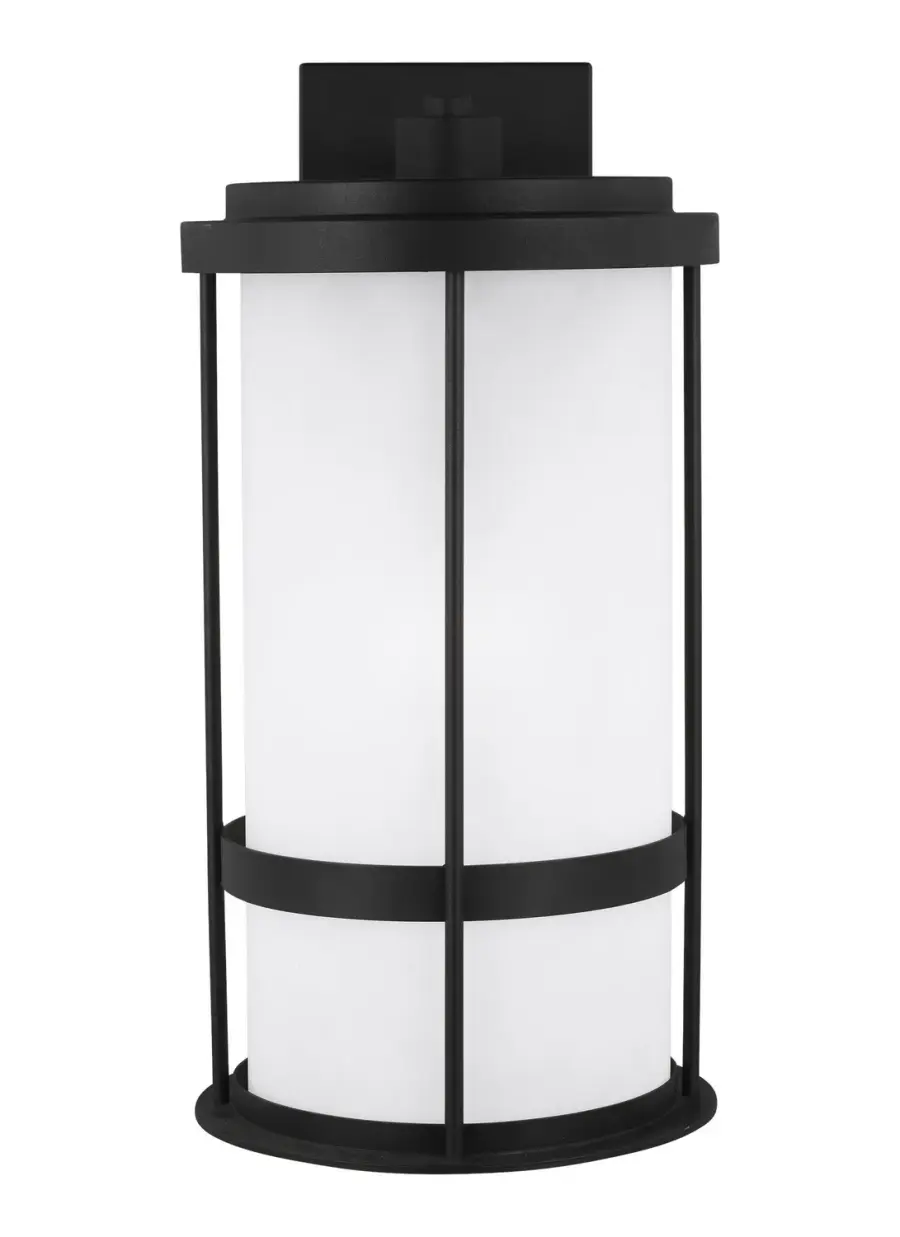 Wilburn One Light Outdoor Wall Lantern in Black