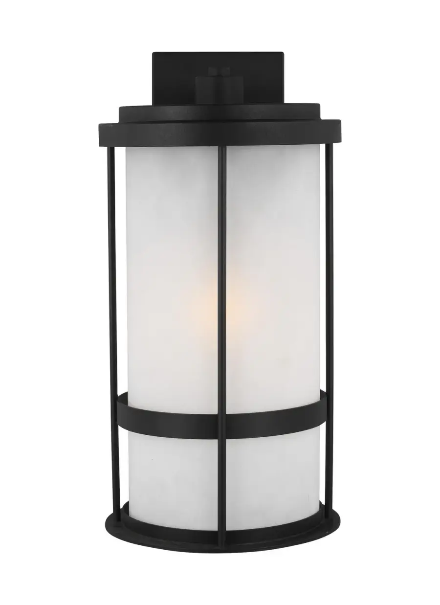 Wilburn One Light Outdoor Wall Lantern in Black