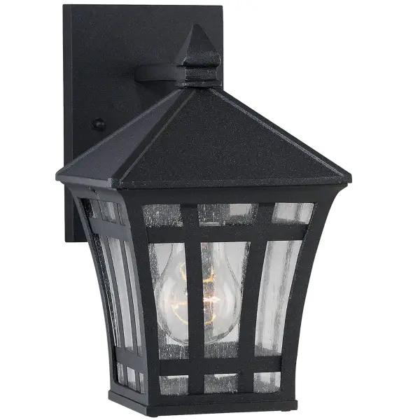 Herrington One Light Outdoor Wall Lantern in Black