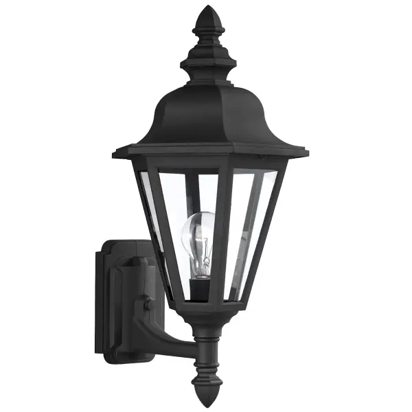Brentwood One Light Outdoor Wall Lantern in Black
