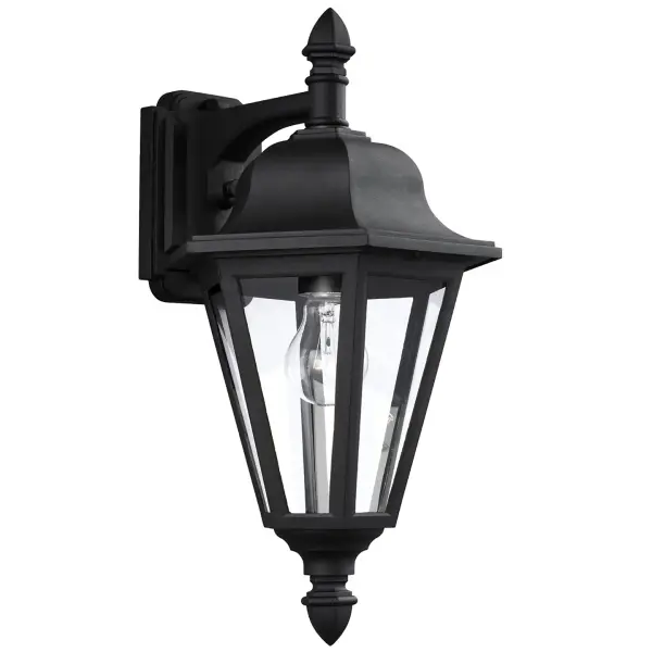 Brentwood One Light Outdoor Wall Lantern in Black