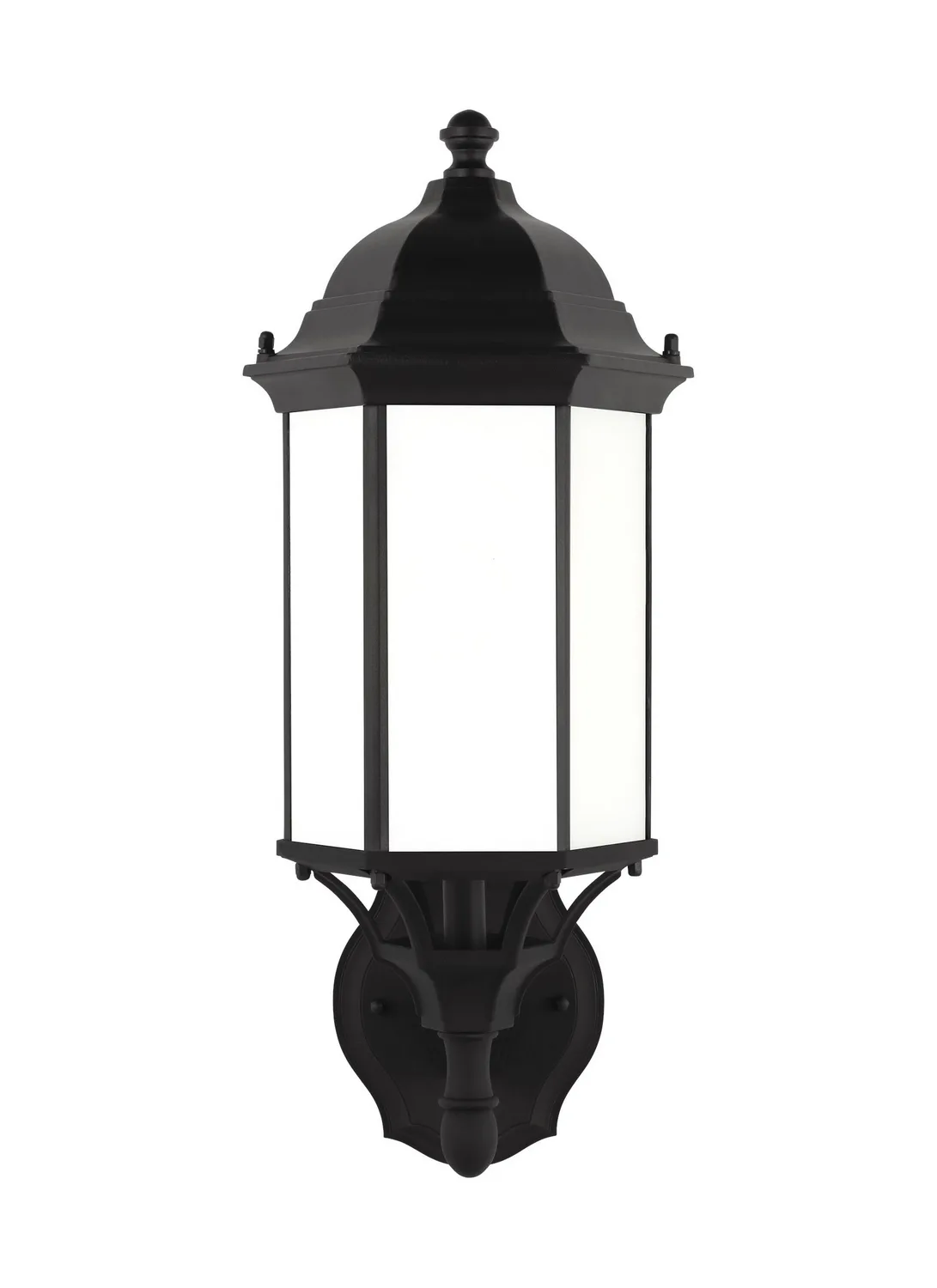 Sevier One Light Outdoor Wall Lantern in Black