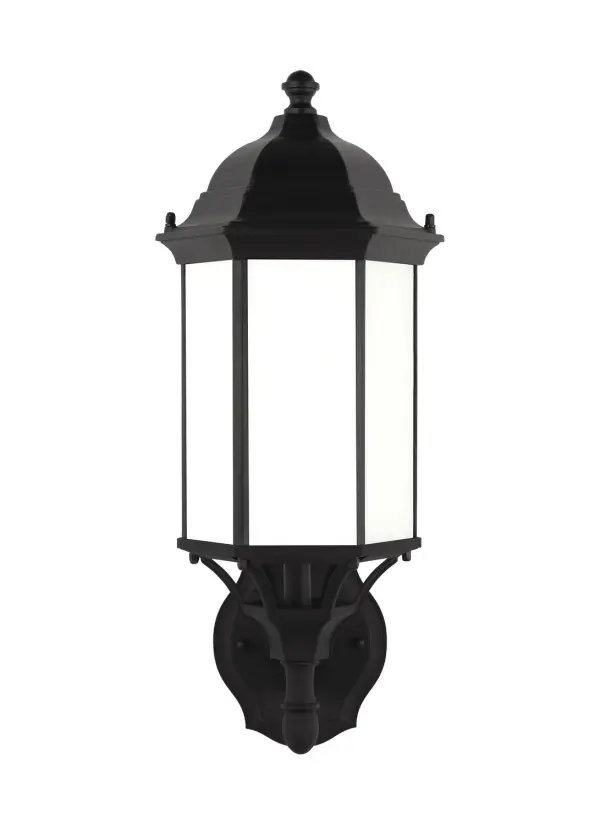 Sevier One Light Outdoor Wall Lantern in Black