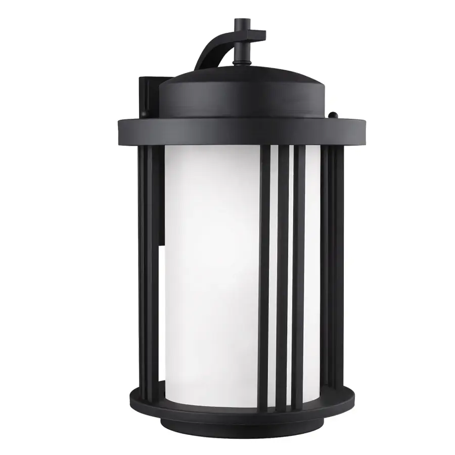 Crowell One Light Outdoor Wall Lantern in Black