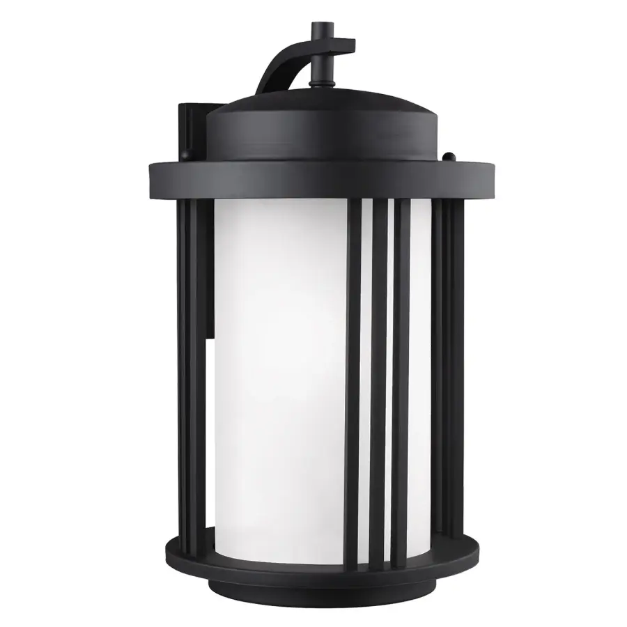 Crowell One Light Outdoor Wall Lantern in Black