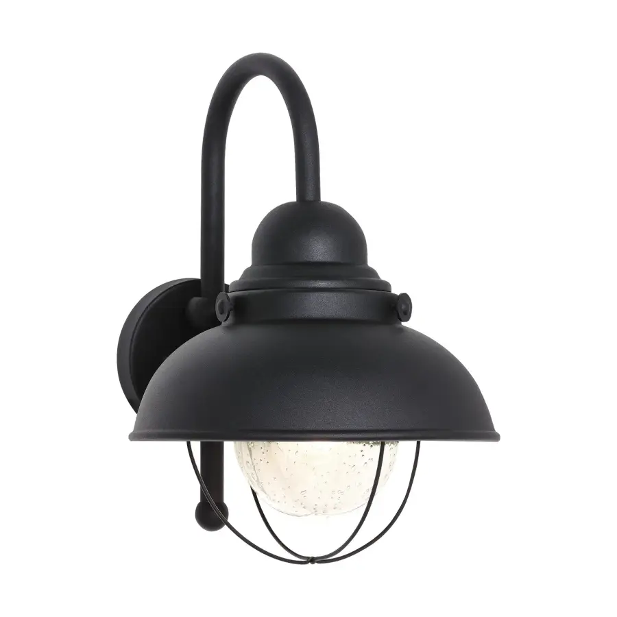 Sebring One Light Outdoor Wall Lantern in Black