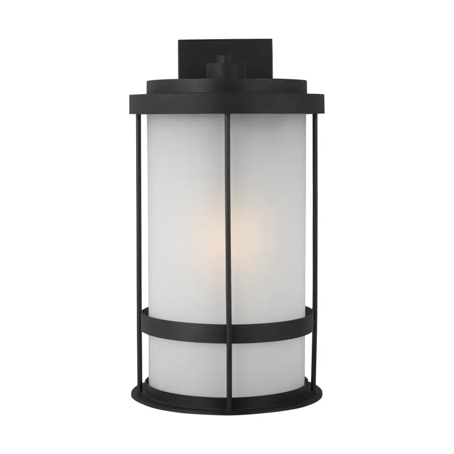 Wilburn One Light Outdoor Wall Lantern in Black