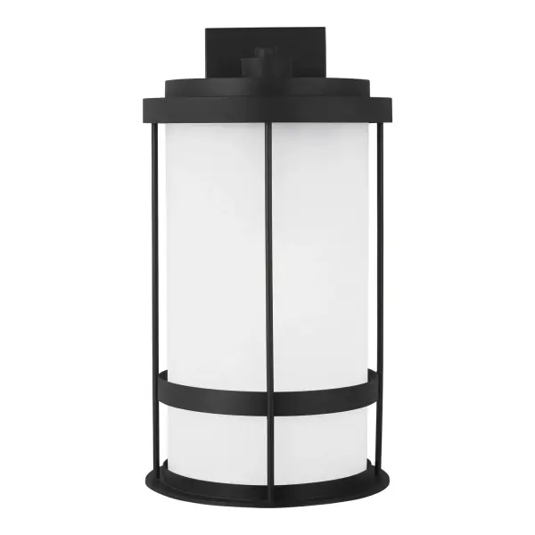 Wilburn One Light Outdoor Wall Lantern in Black