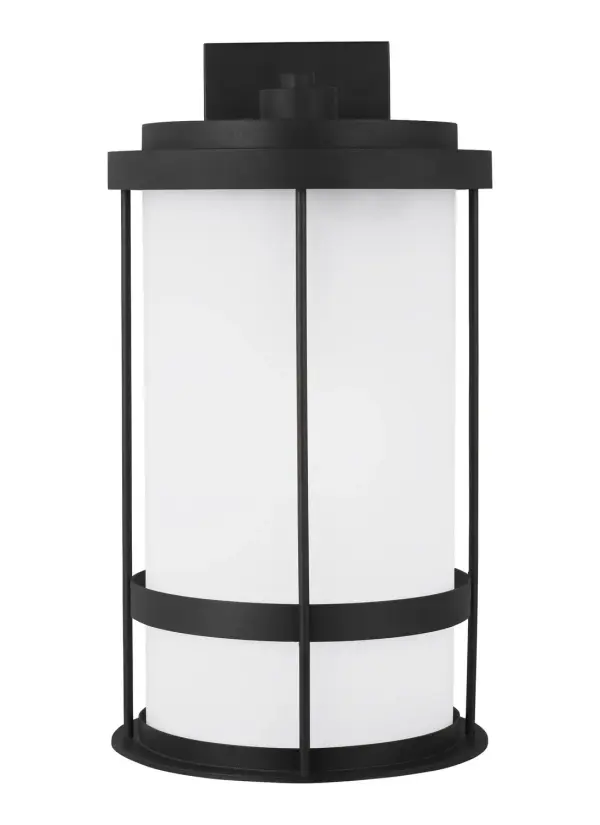 Wilburn One Light Outdoor Wall Lantern in Black