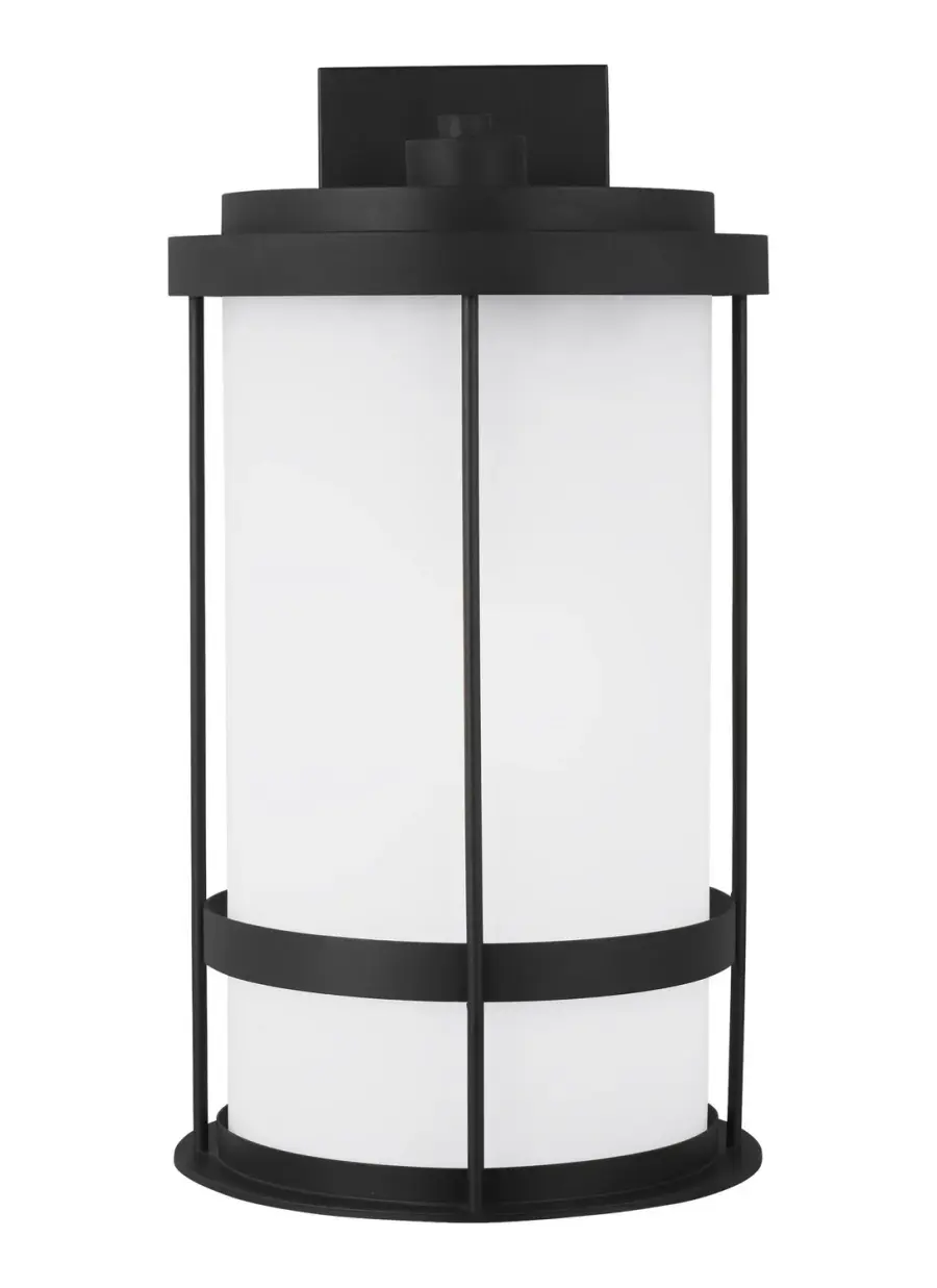 Wilburn One Light Outdoor Wall Lantern in Black