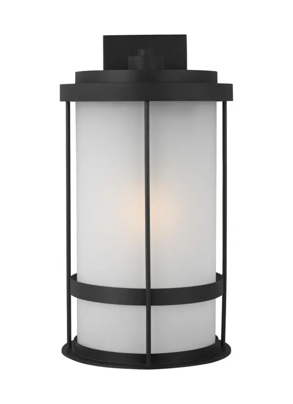 Wilburn One Light Outdoor Wall Lantern in Black