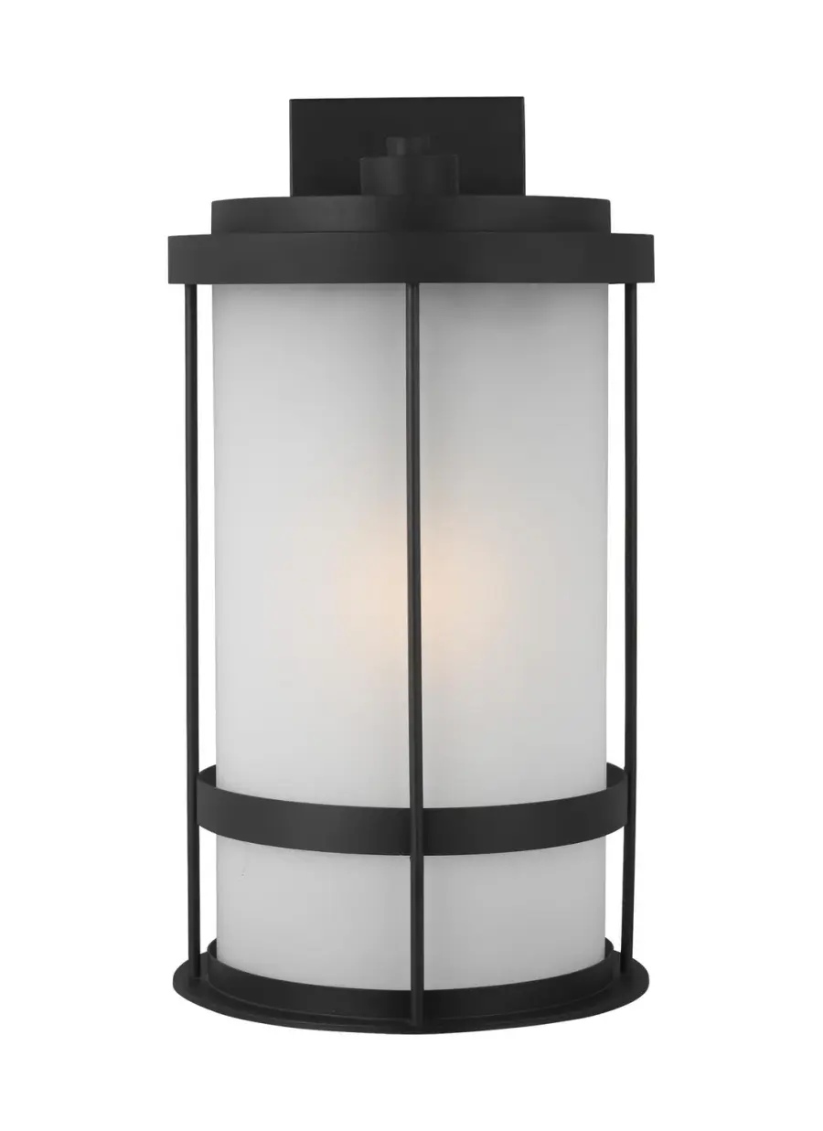 Wilburn One Light Outdoor Wall Lantern in Black