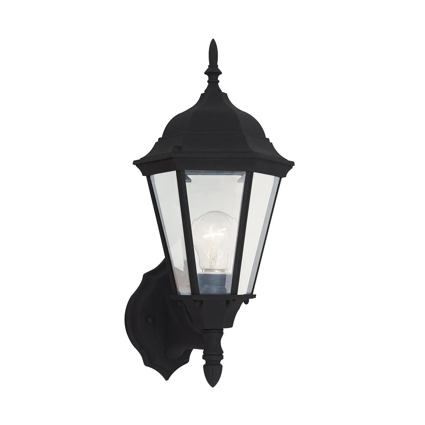 Bakersville One Light Outdoor Wall Lantern in Black