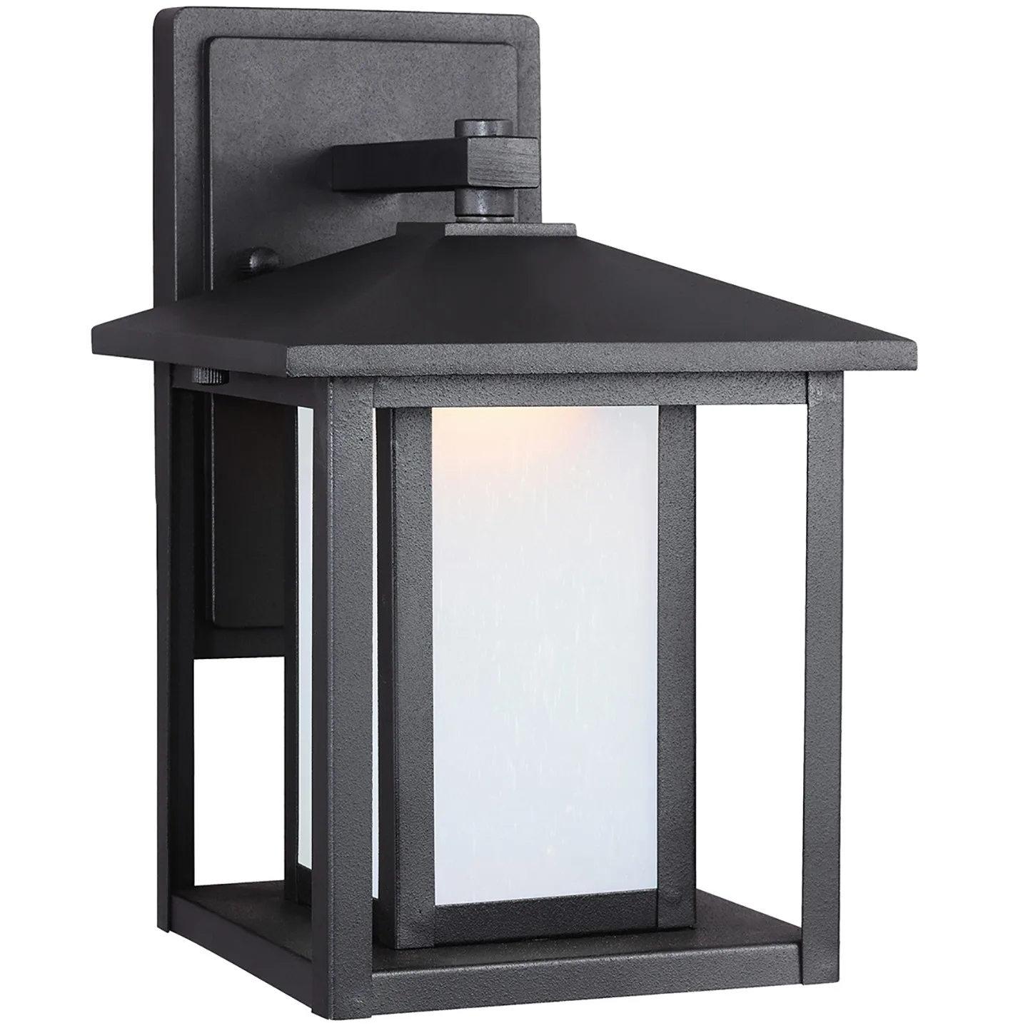 Hunnington One Light Outdoor Wall Lantern in Black
