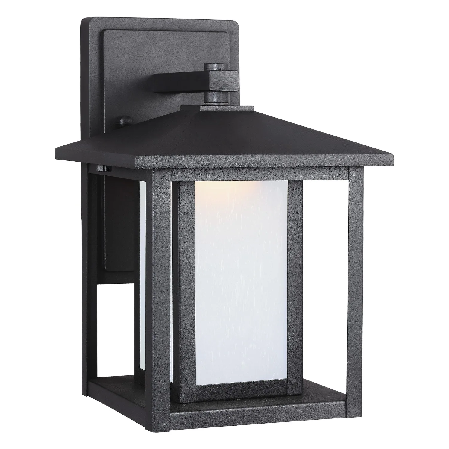 Hunnington LED Outdoor Wall Lantern in Black