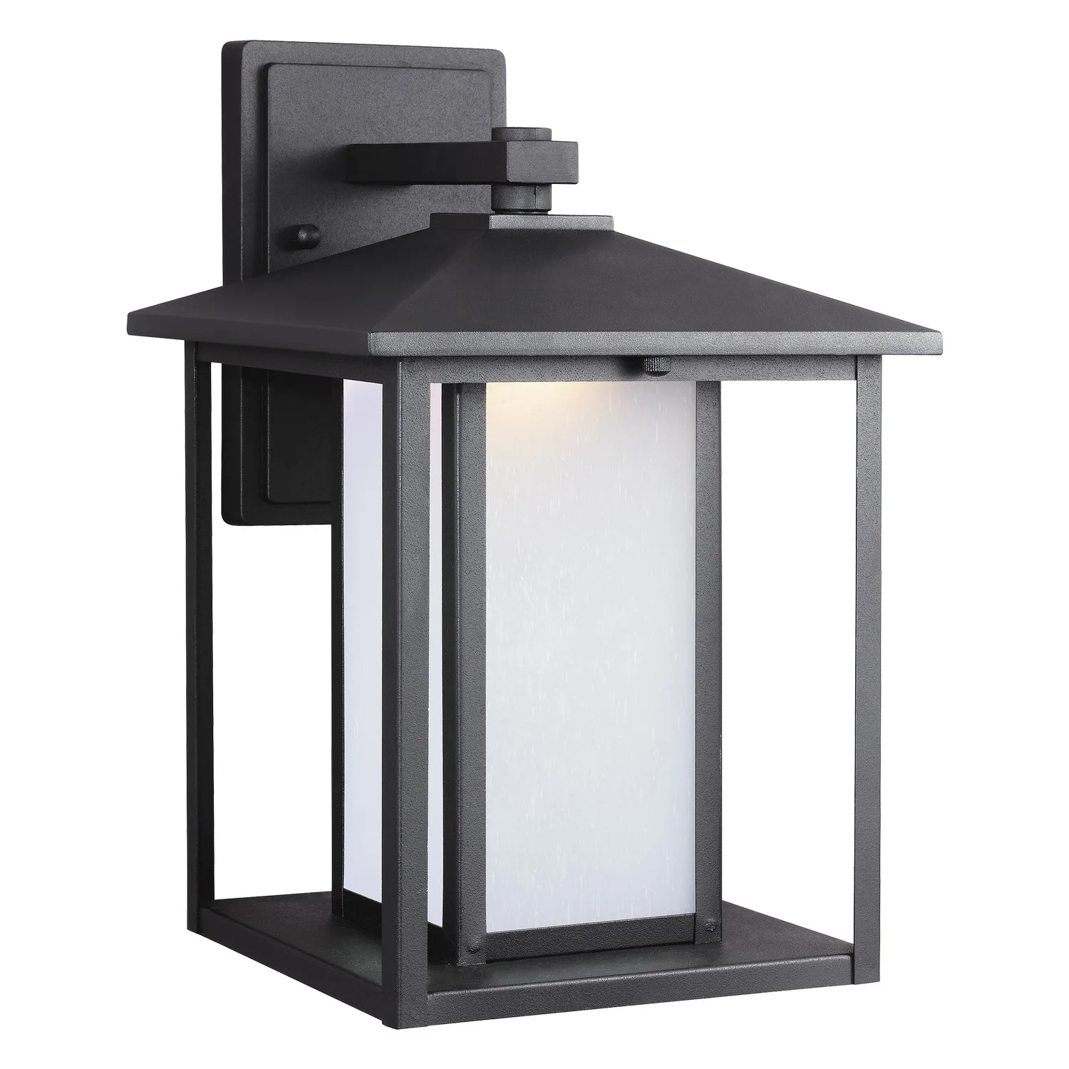 Hunnington LED Outdoor Wall Lantern in Black