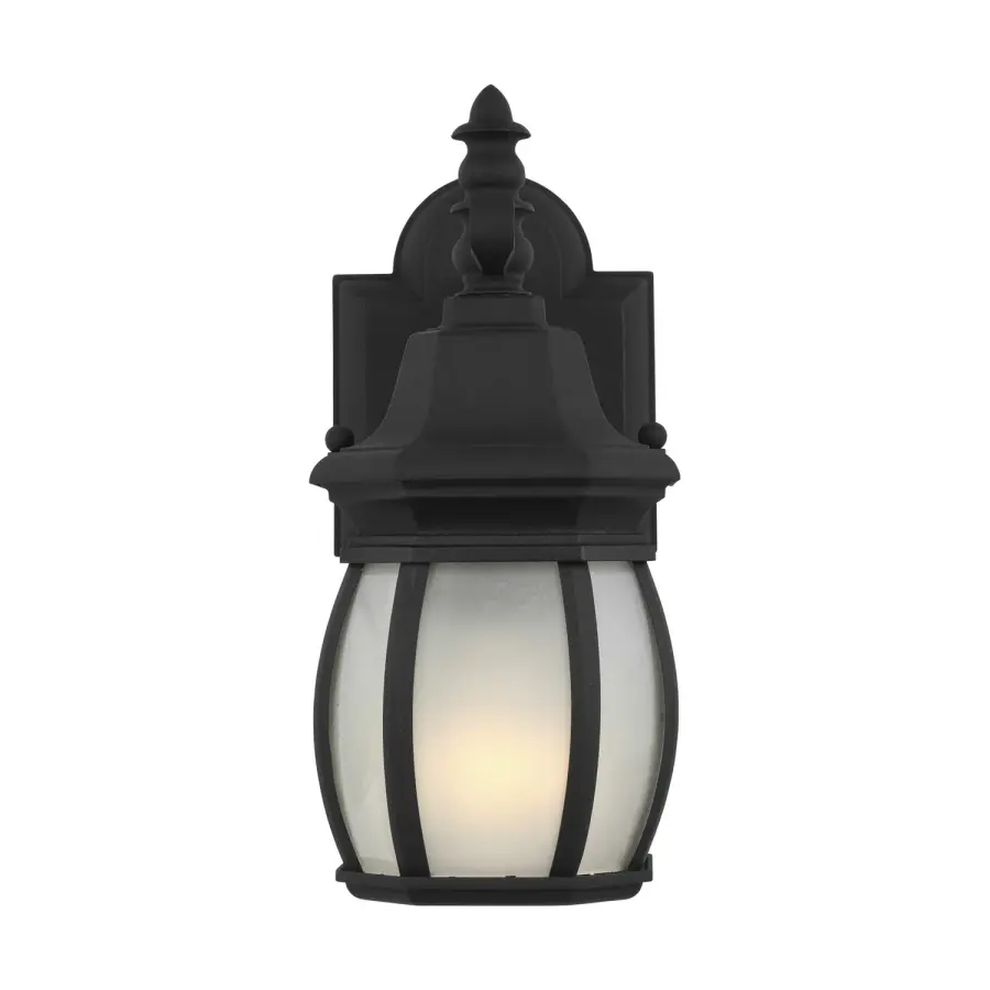 Wynfield One Light Outdoor Wall Lantern in Black