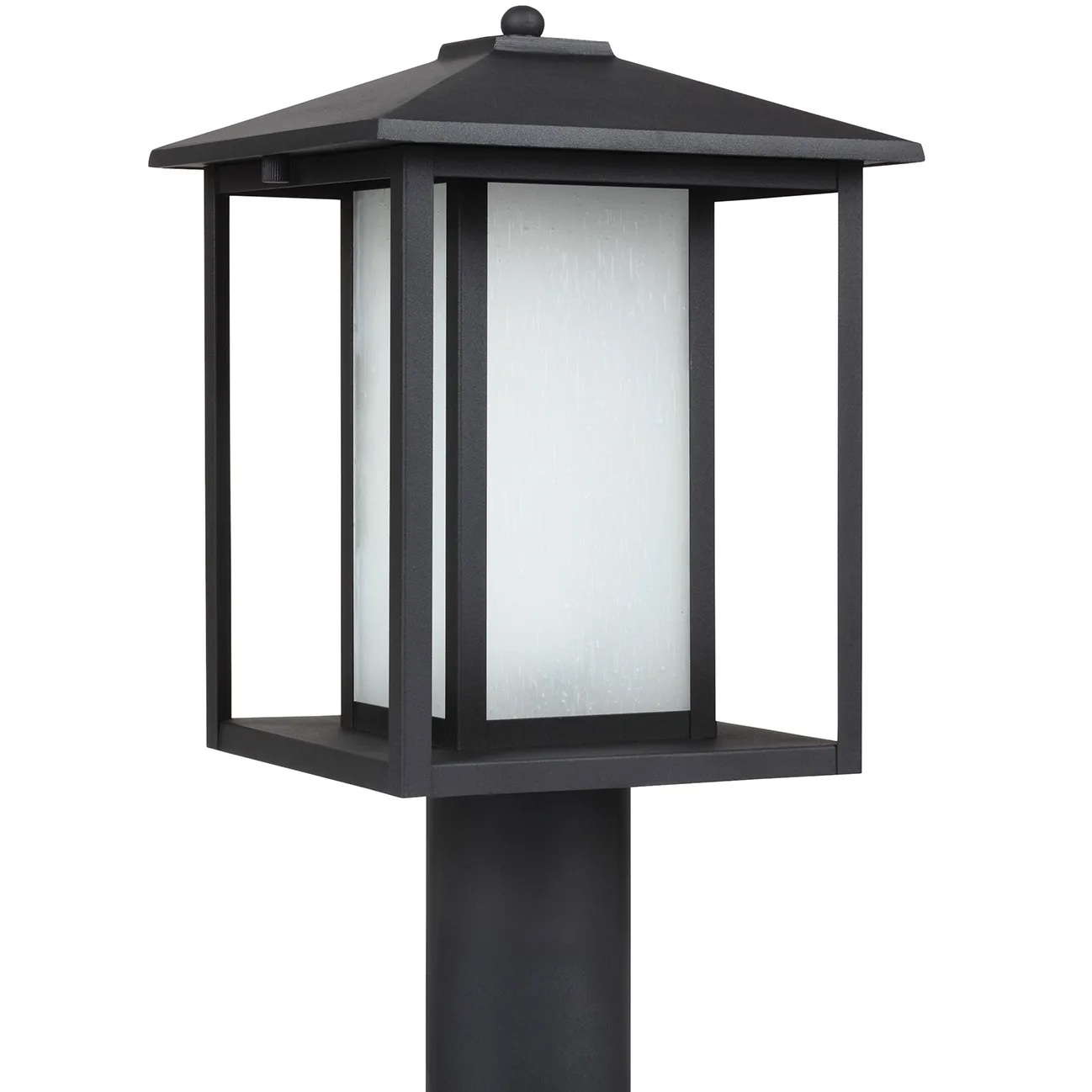 Hunnington One Light Outdoor Post Lantern in Black