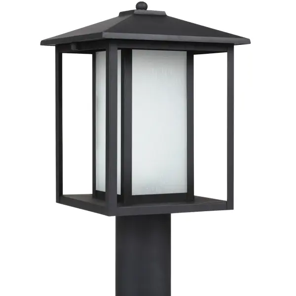 Hunnington Outdoor Post Lantern in Black