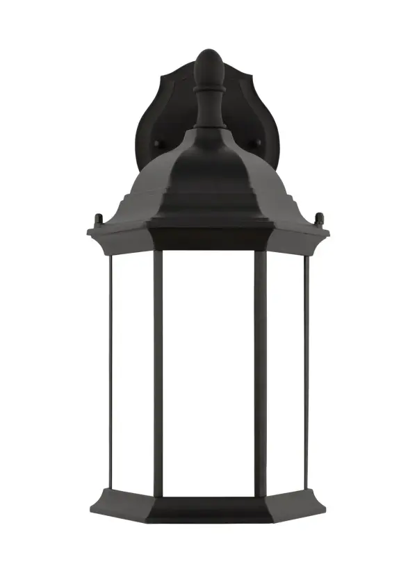 Sevier One Light Outdoor Wall Lantern in Black
