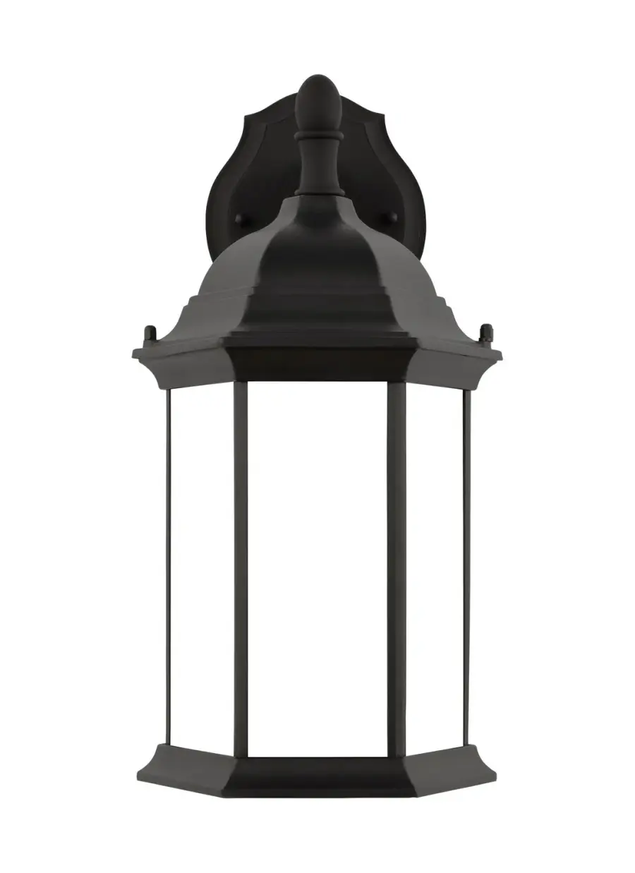 Sevier One Light Outdoor Wall Lantern in Black