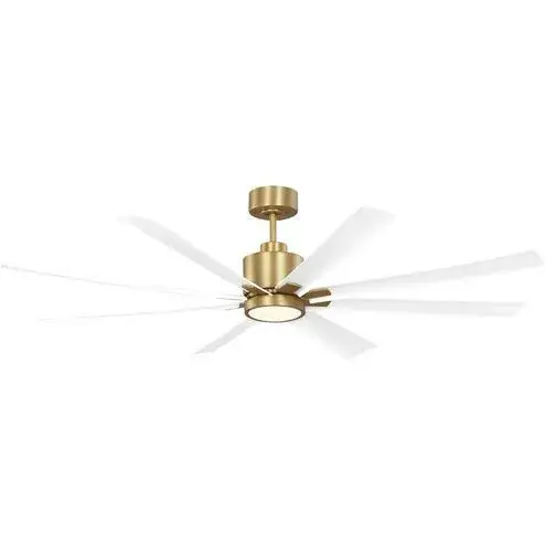 Collection: Flera Smart 65 LED Designer: Sean Lavin Rooms: Bedroom, Living Room, Great Room, Bathroom, Office, Library, Covered Patios/Porches, Garage Finish: Burnished Brass Glass: Frosted Width: 65.00" Height: 15.10" Weight: 21.80 lb Wire: 78" Canopy: D:5.875'' H:3'' Round Bulbs Included Number of Bulbs: 1 Maximum Wattage: 20.00 W Bulb Type: Array Bulb Base: Integrated Light Source: LED Light Output: 1400.00 lm Color Temperature: 3000 K CRI: 90 Rated Average Life: 50000 Voltage: 120.00 V Airflow: 7822 CFM Airflow Efficiency: 230 CFM/W Blade Pitch: 12° Blade Finish: Matte White ABS/Matte White ABS Blade Quantity: 8 Light Kit: Included Control: Handheld Remote, 6-speed, Reverse and Dimmer Downrod: 6" Material: Steel Country of Origin: China Safety Listing: cUL Safety Rating: Damp Energy Star Title 24 LED Spec Sheet Instructions