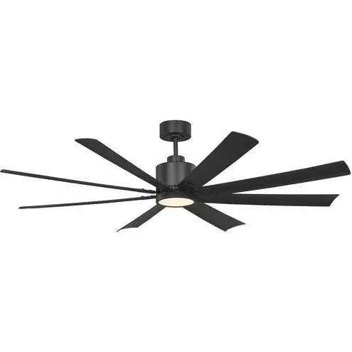 Collection: Flera Smart 65 LED Designer: Sean Lavin Rooms: Bedroom, Living Room, Great Room, Bathroom, Office, Library, Covered Patios/Porches, Garage Finish: Midnight Black Glass: Frosted Width: 65.00" Height: 15.10" Weight: 21.80 lb Wire: 78" Canopy: D:5.875'' H:3'' Round Bulbs Included Number of Bulbs: 1 Maximum Wattage: 20.00 W Bulb Type: Array Bulb Base: Integrated Light Source: LED Light Output: 1400.00 lm Color Temperature: 3000 K CRI: 90 Rated Average Life: 50000 Voltage: 120.00 V Airflow: 7822 CFM Airflow Efficiency: 230 CFM/W Blade Pitch: 12° Blade Finish: Midnight Black ABS/Midnight Black ABS Blade Quantity: 8 Light Kit: Included Control: Handheld Remote, 6-speed, Reverse and Dimmer Downrod: 6" Material: Steel Country of Origin: China Safety Listing: cUL Safety Rating: Damp Energy Star Title 24 LED Spec Sheet Instructions