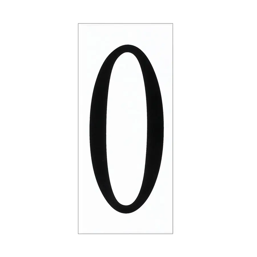 Address Number Tile in White