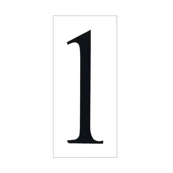 A practical address number tile in white polycarbonate that provides clear visibility for home identification. Lightweight and weather-resistant design suitable for exterior mounting.