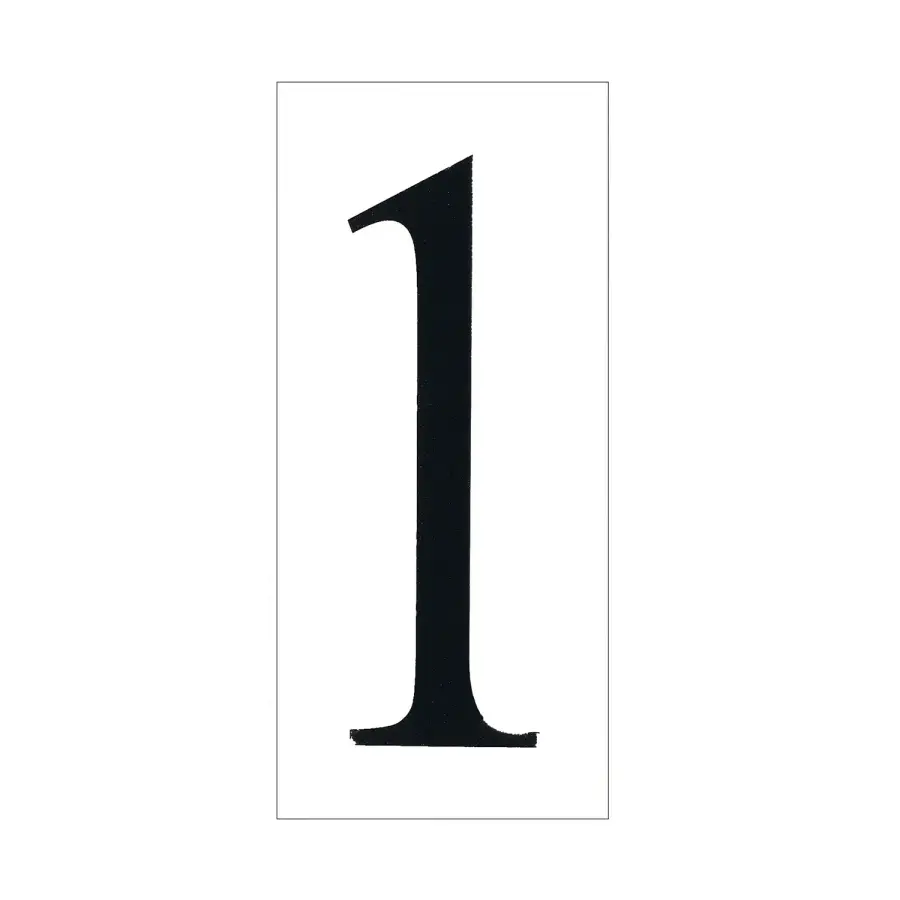 Address Number Tile in White