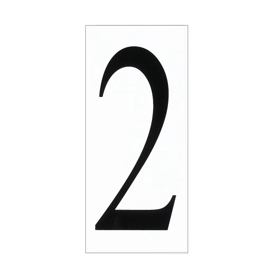 Address Number Tile in White