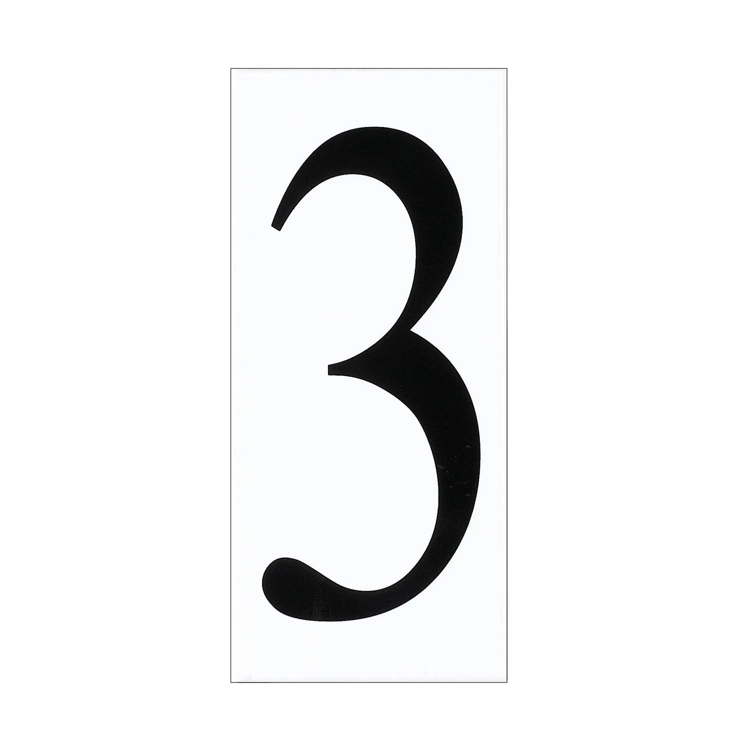 Address Number Tile in White