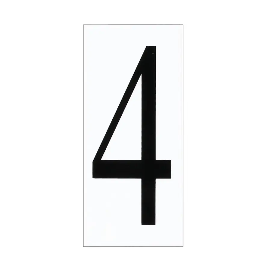 Address Number Tile in White