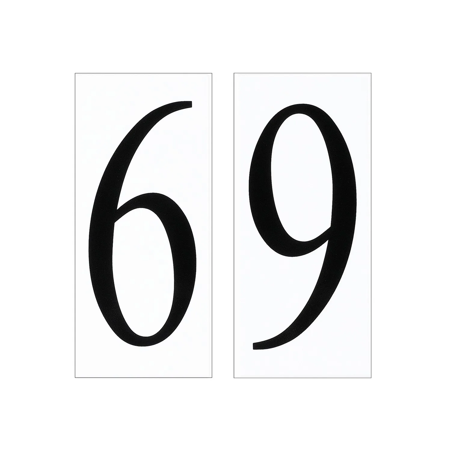 Address Number Tile in White