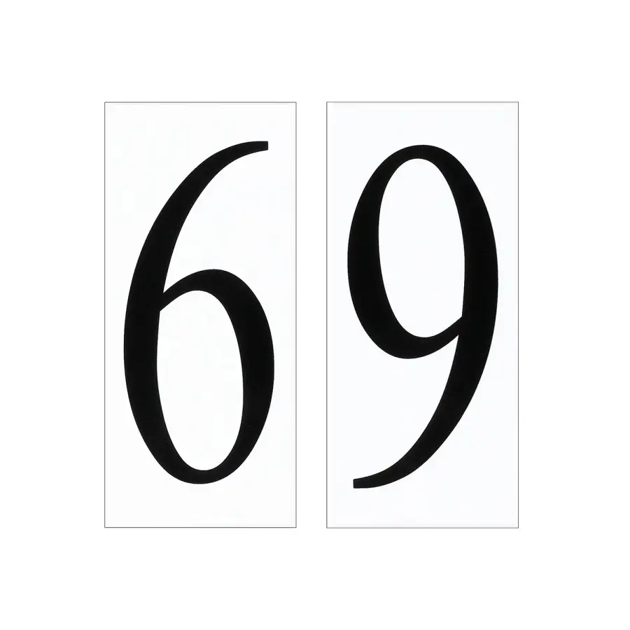 Address Number Tile in White