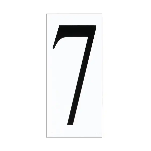 A practical address number tile in white polycarbonate that provides clear visibility and weather resistance. Lightweight and easy to install, it offers a clean, modern look for residential and commercial exteriors.
