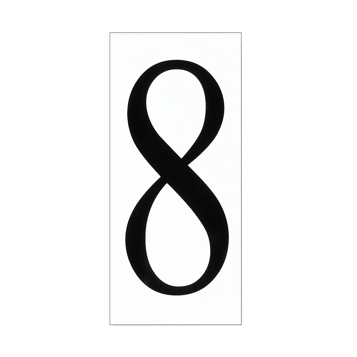 Address Number Tile in White