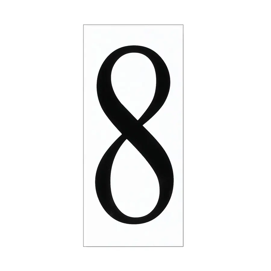 Address Number Tile in White