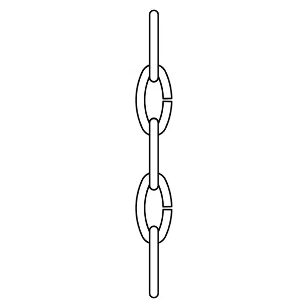 A 72-inch decorative chain in blacksmith finish that allows for flexible pendant light installation. The dark, hand-forged aesthetic complements traditional and industrial fixtures while providing practical height customization.